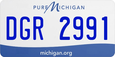 MI license plate DGR2991