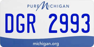 MI license plate DGR2993