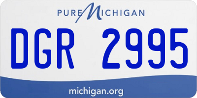 MI license plate DGR2995