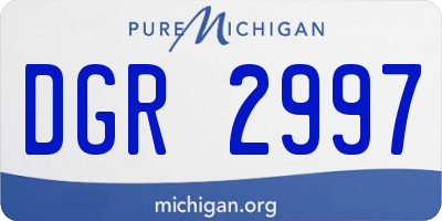 MI license plate DGR2997
