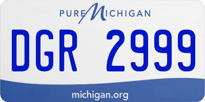 MI license plate DGR2999