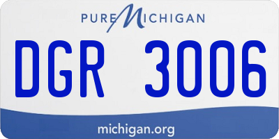 MI license plate DGR3006