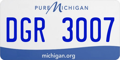 MI license plate DGR3007