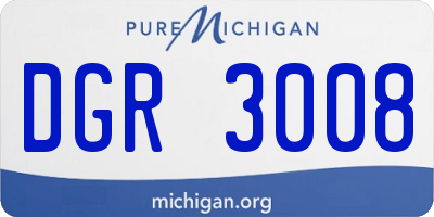 MI license plate DGR3008