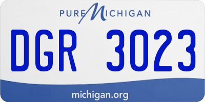 MI license plate DGR3023
