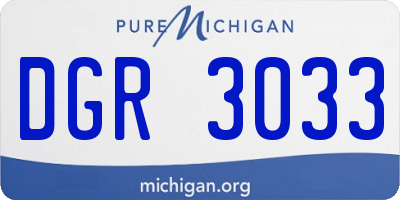 MI license plate DGR3033