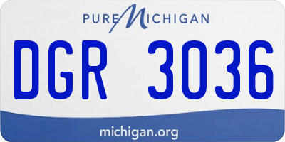 MI license plate DGR3036