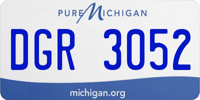 MI license plate DGR3052