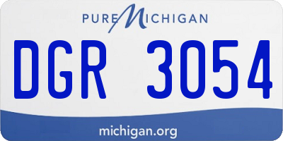 MI license plate DGR3054