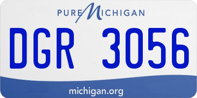 MI license plate DGR3056