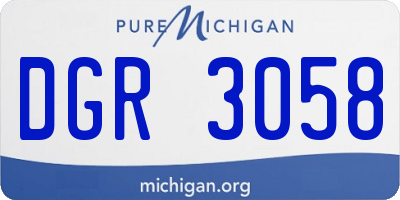 MI license plate DGR3058