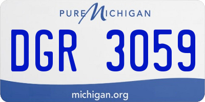 MI license plate DGR3059