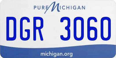 MI license plate DGR3060