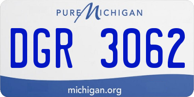MI license plate DGR3062