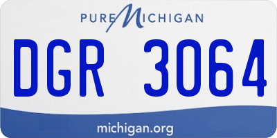 MI license plate DGR3064