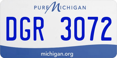 MI license plate DGR3072