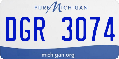 MI license plate DGR3074