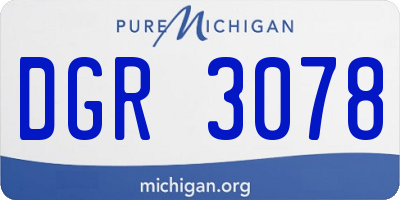 MI license plate DGR3078