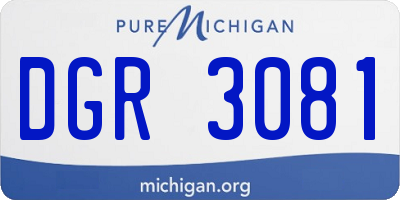MI license plate DGR3081