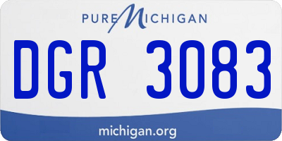 MI license plate DGR3083