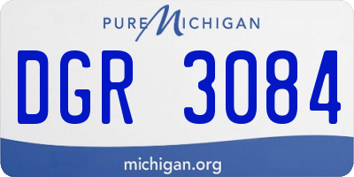 MI license plate DGR3084