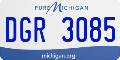 MI license plate DGR3085