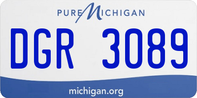 MI license plate DGR3089
