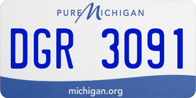 MI license plate DGR3091