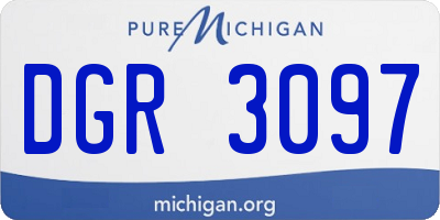 MI license plate DGR3097