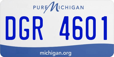 MI license plate DGR4601