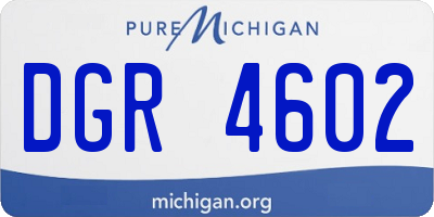MI license plate DGR4602