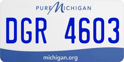 MI license plate DGR4603