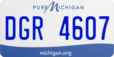 MI license plate DGR4607