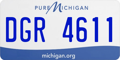 MI license plate DGR4611