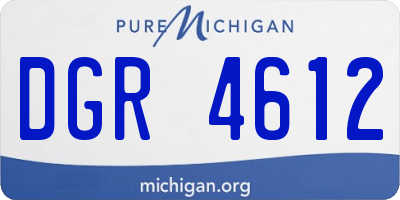 MI license plate DGR4612
