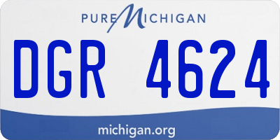 MI license plate DGR4624
