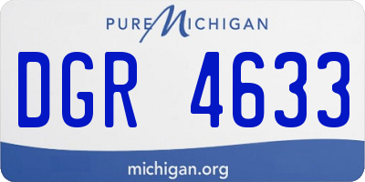 MI license plate DGR4633