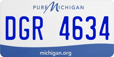 MI license plate DGR4634