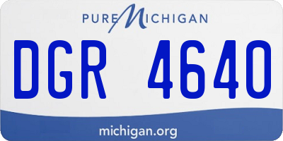 MI license plate DGR4640