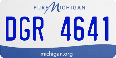 MI license plate DGR4641