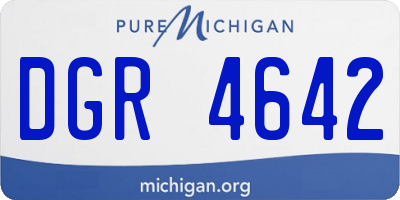MI license plate DGR4642