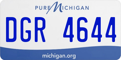 MI license plate DGR4644