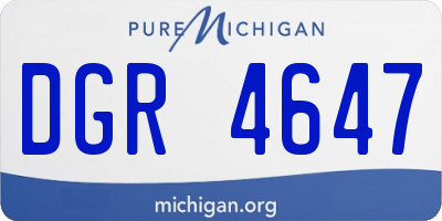 MI license plate DGR4647