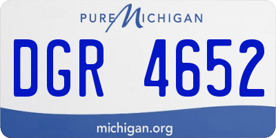 MI license plate DGR4652