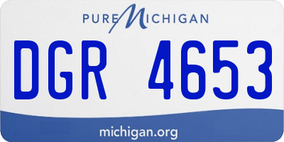 MI license plate DGR4653