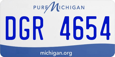 MI license plate DGR4654