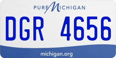 MI license plate DGR4656