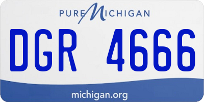 MI license plate DGR4666