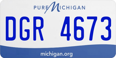 MI license plate DGR4673