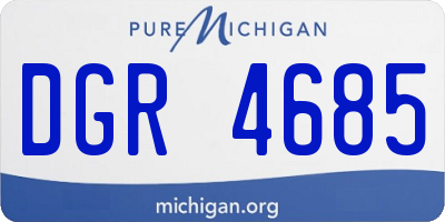 MI license plate DGR4685